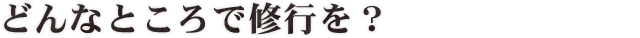 どんなところで修行を？